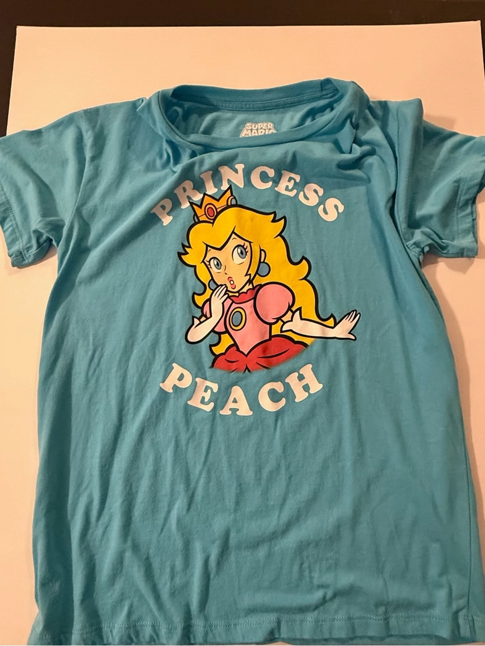 Nintendo Princess Peach Turquoise Girls Short-Sleeve Tee